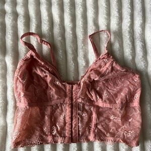 Colsie Lace Bralette in Dusty Pink